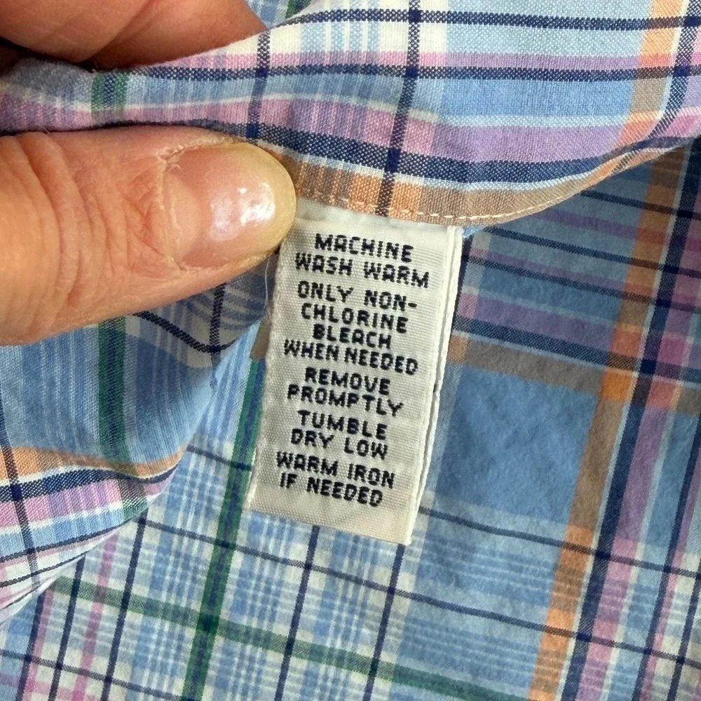 Polo Ralph Lauren Oxford Classic Fit Shirt Men 2XL Multi Plaid Pony‎ Preppy SS